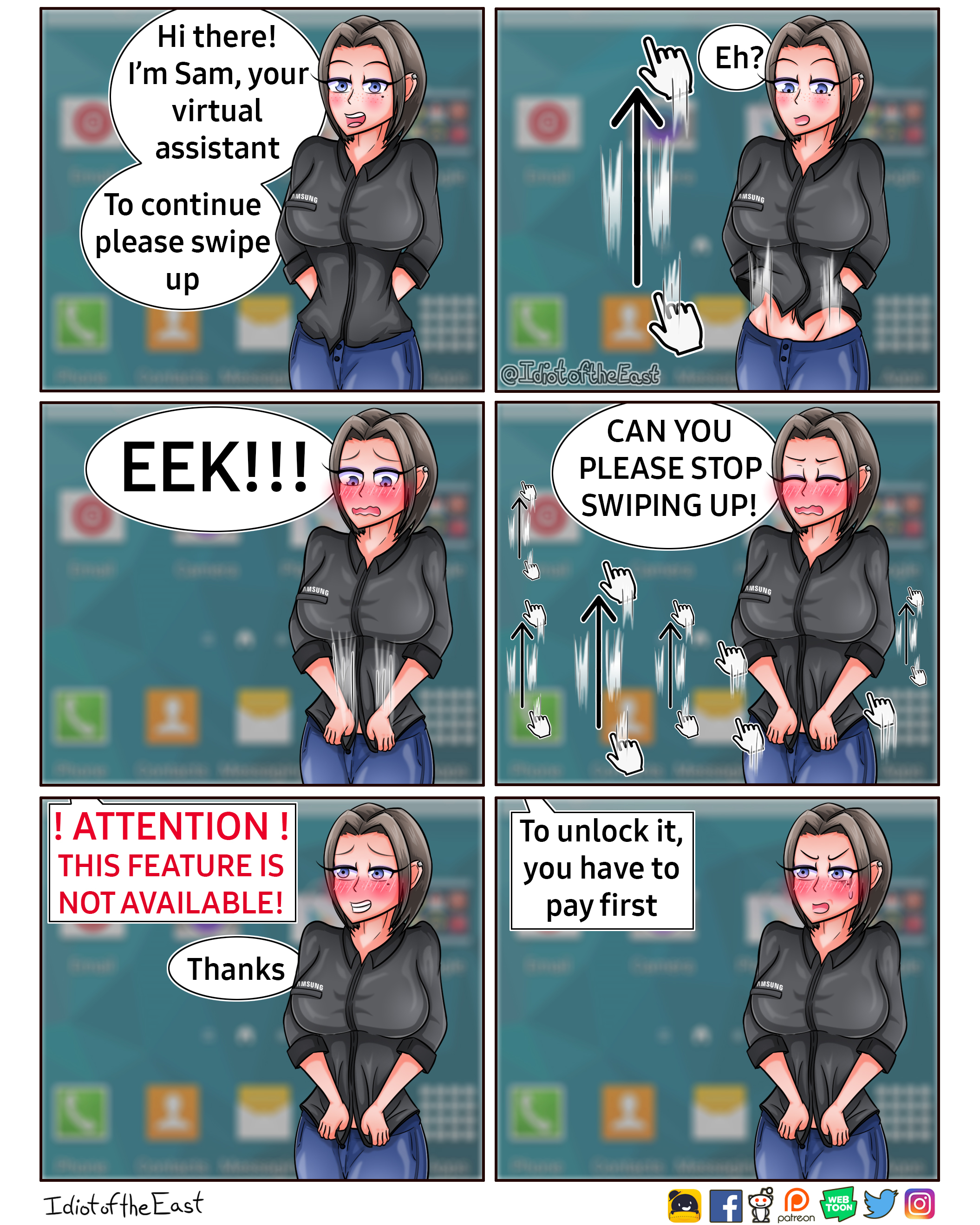 Idiotfotheeast 在 Twitter 上 Just Take My Money Already Samsung Webcomic Webcomics Comics Comic Comicstrip Lol Samsungsam Samsung Samsunggalaxy Kawaii Waifus Samsungvirtualassistant Samsunggirl Sam Art Digitalart Humor Cute