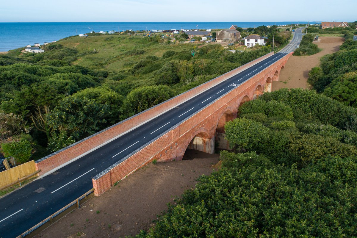 ForterraUK's tweet photo. Built in 1860, the Brighstone Viaduct on the Isle of Wight has been successfully refurbished using 50,000 Butterley Woodstock Reserve bricks and Cradley Smooth Blue specials. Discover our Butterley and Cradley ranges https://t.co/QkwNmVbaUn #BrickAwards21 #KeepingBritainBuilding https://t.co/9bNsSWzL75
