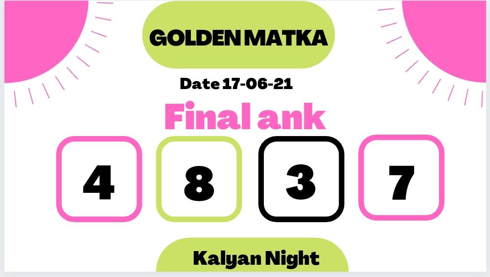 kalyancharts's tweet photo. Today Satta Matka Golden Matka [ Kalyan Night ] Free Tipe.
#GoldenKnights #WednesdayMotivation #TamilNadu #Sena #Mumbai #GoldenMatka #Mumbai https://t.co/0FCSi0ZYUd
