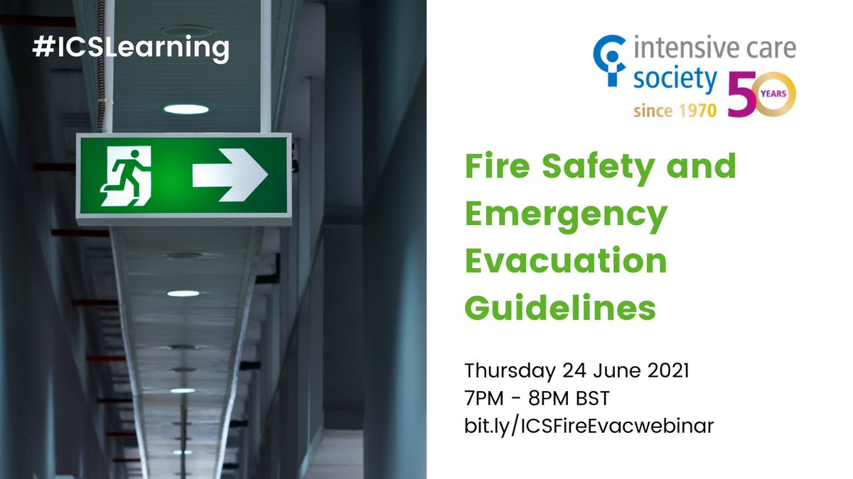 ICS_updates's tweet photo. We recently published joint guidance with the @Assoc_Anaes for on Fire Safety & Emergency Evacuation for #intensivecare and operating theatres, and our latest #ICSLearning webinar will discuss it in full.
Register now at https://t.co/yaJXQkk80q to join us on Thursday 24 June. https://t.co/qmYqNahrrF
