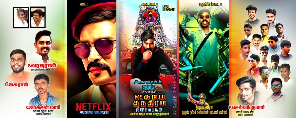 #JagameThandhiram From Tomorrow 💥
Streaming Only On #Netflix 

#Suruli #SuruliManiaBegins 
<a href="/dhanushkraja/">Dhanush</a>  <a href="/Music_Santhosh/">Santhosh Narayanan</a> 
<a href="/DirectorS_Shiva/">Subramaniam Shiva</a> 
<a href="/B_RAJA_/">RAJA B RAJA</a> 
@dhanush_chow3 
<a href="/Vardha_Devendra/">Maharastra State Head Dhanush Fan’s Association</a> 
<a href="/NishithaD_blood/">Nish❤️(She/Her)</a> 
<a href="/Nellaipandi353/">Sundarapandi Pollavathan</a> 
@dhanush__appu