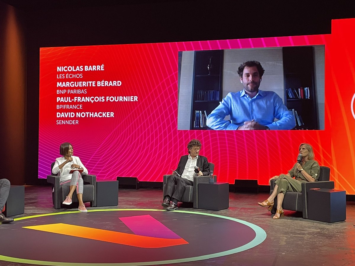 Today, at #ViVAtech2021, we’re talking about key drivers to help scaleups emerge and keep growing • with @m_berard <a href="/BNPParibas/">BNP Paribas Group</a> , <a href="/Paul_F_Fournier/">Paul-François Fournier</a> <a href="/Bpifrance/">Bpifrance</a> and David Nothacker, Sennder • <a href="/nicolasbarre_/">Nicolas Barré</a> <a href="/LesEchos/">Les Echos</a>