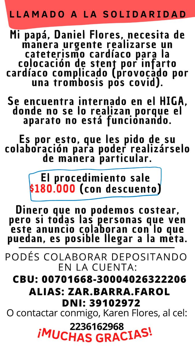 MisaaaelGaallee's tweet photo. Es para mi papá Por favor  estamos desesperados, ayúdenme a difundir este mensaje que es urgente ! Desde ya muchas gracias ! https://t.co/xkMFIlrxiU