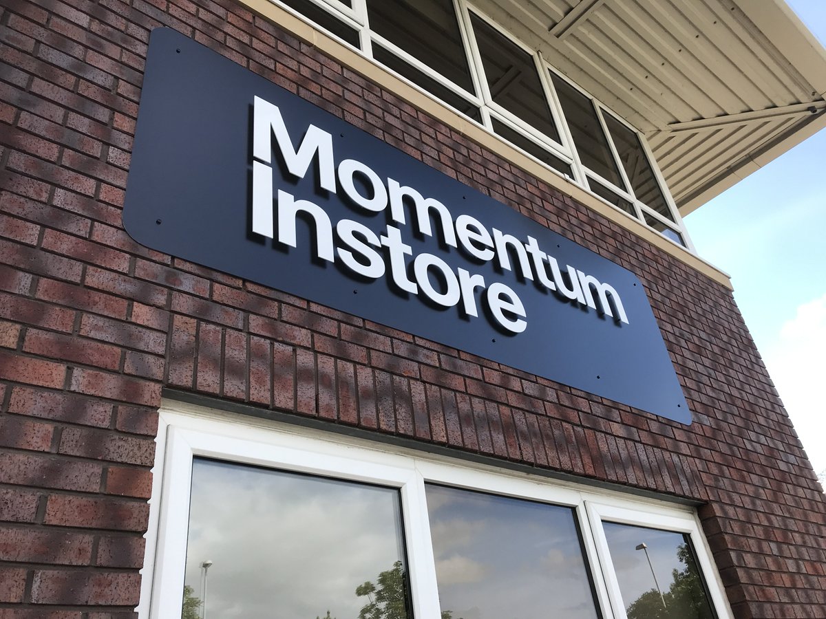 SXMacclesfield's tweet image. Thank u @momentuminstore for choosing #signs Express #Macclesfield to supply &amp;amp; fit #panelsign with #acrylicletters on #standoffs 👌🏽For all yr #signage needs 📞01625708844 #Cheshire #Cheshirebusiness #Cheshirelife #CheshireSet #Macclesfieldbusiness #Wilmslow #Alderley #Altrincham