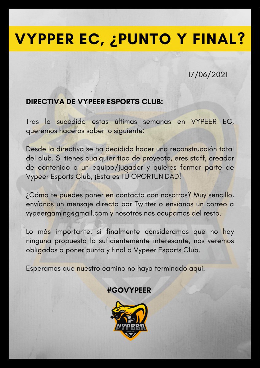 Vypeer Esports Club tweet media