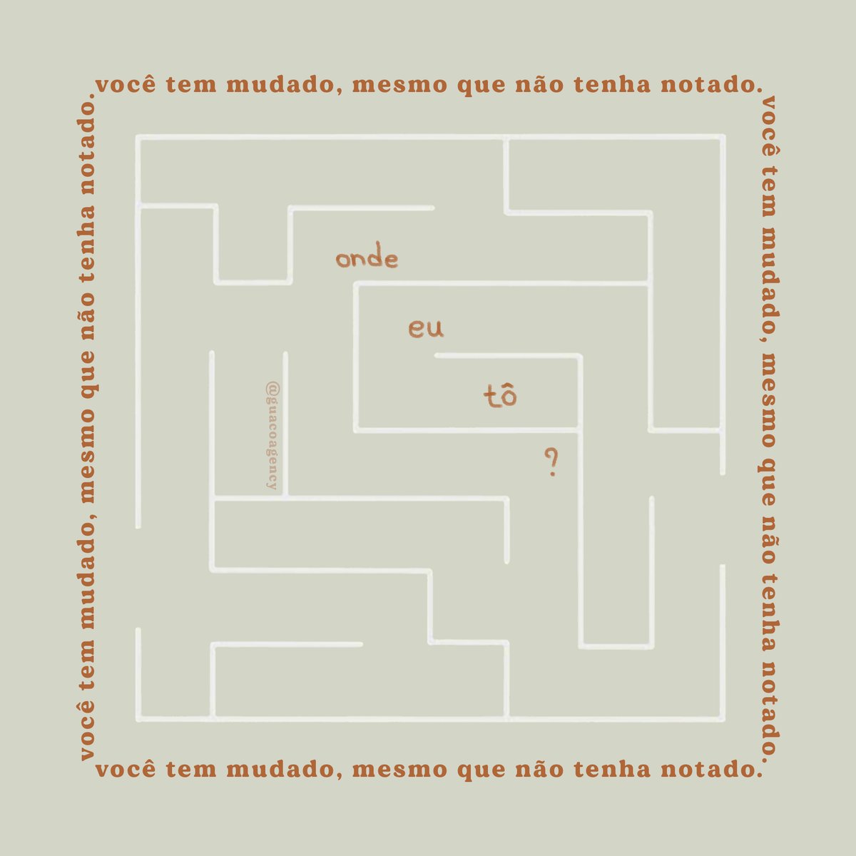 até quando estamos parados a mudança já está acontecendo, às vezes não é fácil enxergar este processo mas ele esta acontecendo. 
concentre no presente e receba o futuro  🍀 #guacoagency
.
.
.
#presente #futuro #crescer #ansiedade #calma