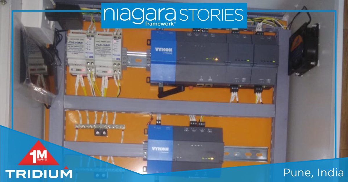 TridiumInc's tweet image. DRIVING TO 1M INSTANCES OF NIAGARA! Installed at an office building in Pune, India, this panel combines BMS, security access and lighting using Niagara and JACE 8000s. Show us your panel! tridium.com/us/en/1m-insta… #1MillionInstancesofNiagara #NiagaraFramework