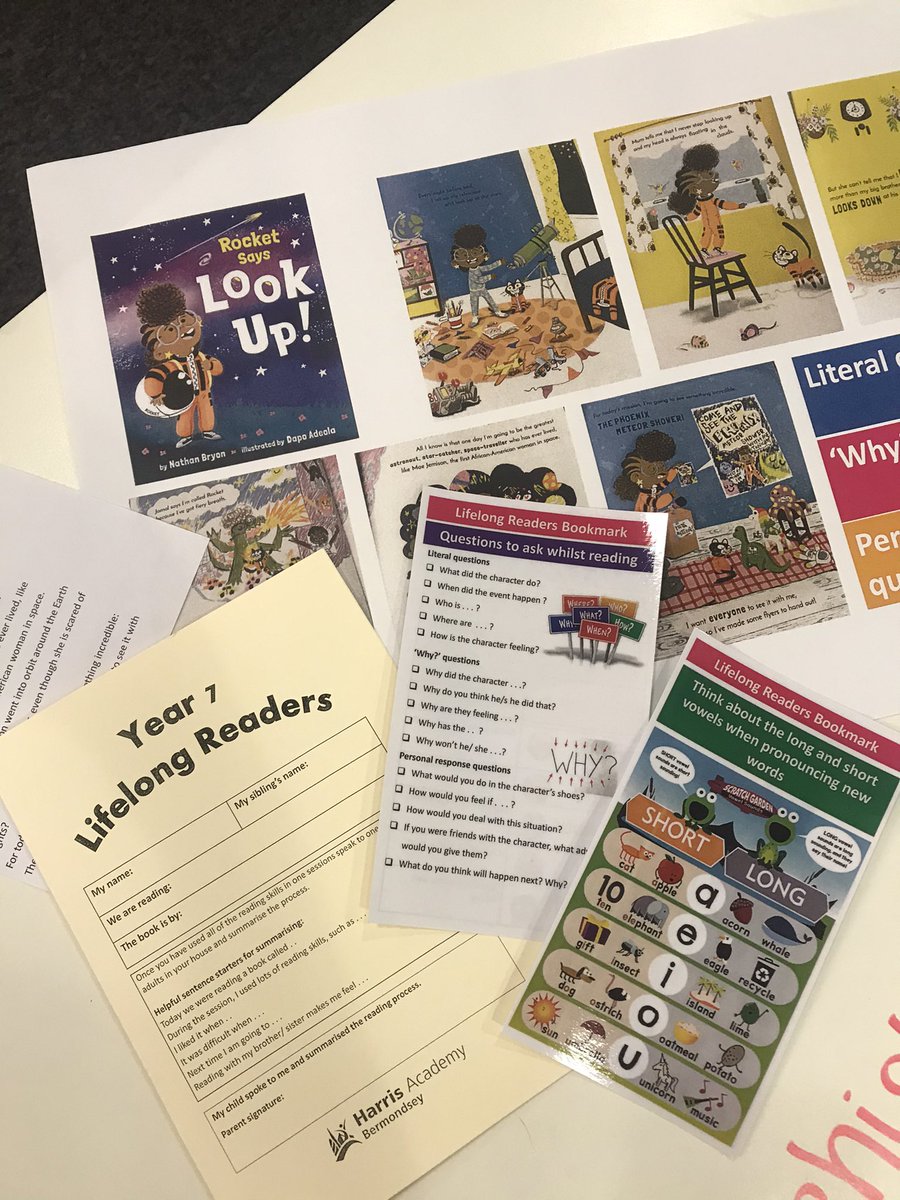 Dr__Back's tweet photo. Fantastic to launch our Y7 LifeLong Readers programme today 📚 We used the amazing ‘Look Up’ to help the girls practice reading with expression &amp; questioning when reading to their younger siblings 📖 #CompassionAmbitionRespect #LoveReading #ReadingRocks https://t.co/b5bb6pgsO5