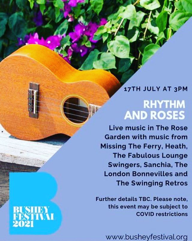FabLoungeTweets's tweet photo. Weโre looking forward to opening the โRhythm and Rosesโ live music in The Rose Garden, Bushey Festival on Saturday 17th July at 3pm. It would be lovely to see you there! ๐บ๐ฟ๐๐บ๐ฟ #livemusic #supportlocalband #localfestival https://t.co/x3io5OEVDY