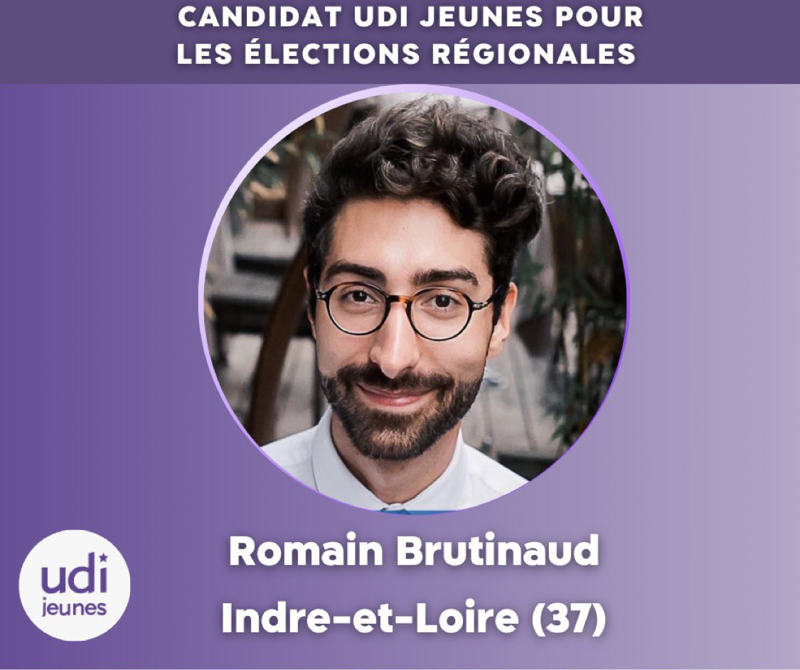 UDIjeunes's tweet photo. [ Un Jour, Un candidat ] 

@Rbrutinaud est candidat dans l’Indre-et-Loire aux Régionales. 

L’UDI Jeunes lui apporte tout son soutien ! 

🗳 Votez les 20 et 27 juin 

#udi #udijeunes #regionales2021 https://t.co/Bnx0Qc3Wxn