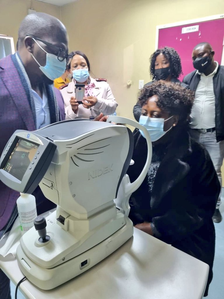MpuHealth1's tweet photo. The MEC for Health in Mpumalanga,
Ms Sasekani Manzini today received donated Eye Care Equipment at Ermelo Hospital from The Church of Jesus Christ of LATTER-DAY SAINTS. https://t.co/aL9slLWRI9
