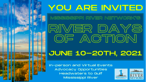 Calling all River Citizens! 📣  @MSRiverNetwork's #RiverDaysOfAction are just around the corner! Meet fellow River enthusiasts and attend one of the over 40 events happening between June 10-20! Find an event near you: ow.ly/kPoJ50FcGZh