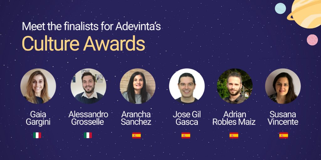 🚀 Congratulations to our <a href="/Adevinta/">Adevinta</a> Culture Award finalists 👏

You live our key behaviours, build trust within our teams and are important pillars in the Adevinta community 🤩

#BeTheChange #AdevintaLife <a href="/Beer4Ever83/">Francesco Rainone</a> <a href="/JimmyKOak/">Jimmy K. Oak</a> <a href="/Gabx90/">Gabe Vibes</a> <a href="/rgermanm/">Rodrigo</a>
