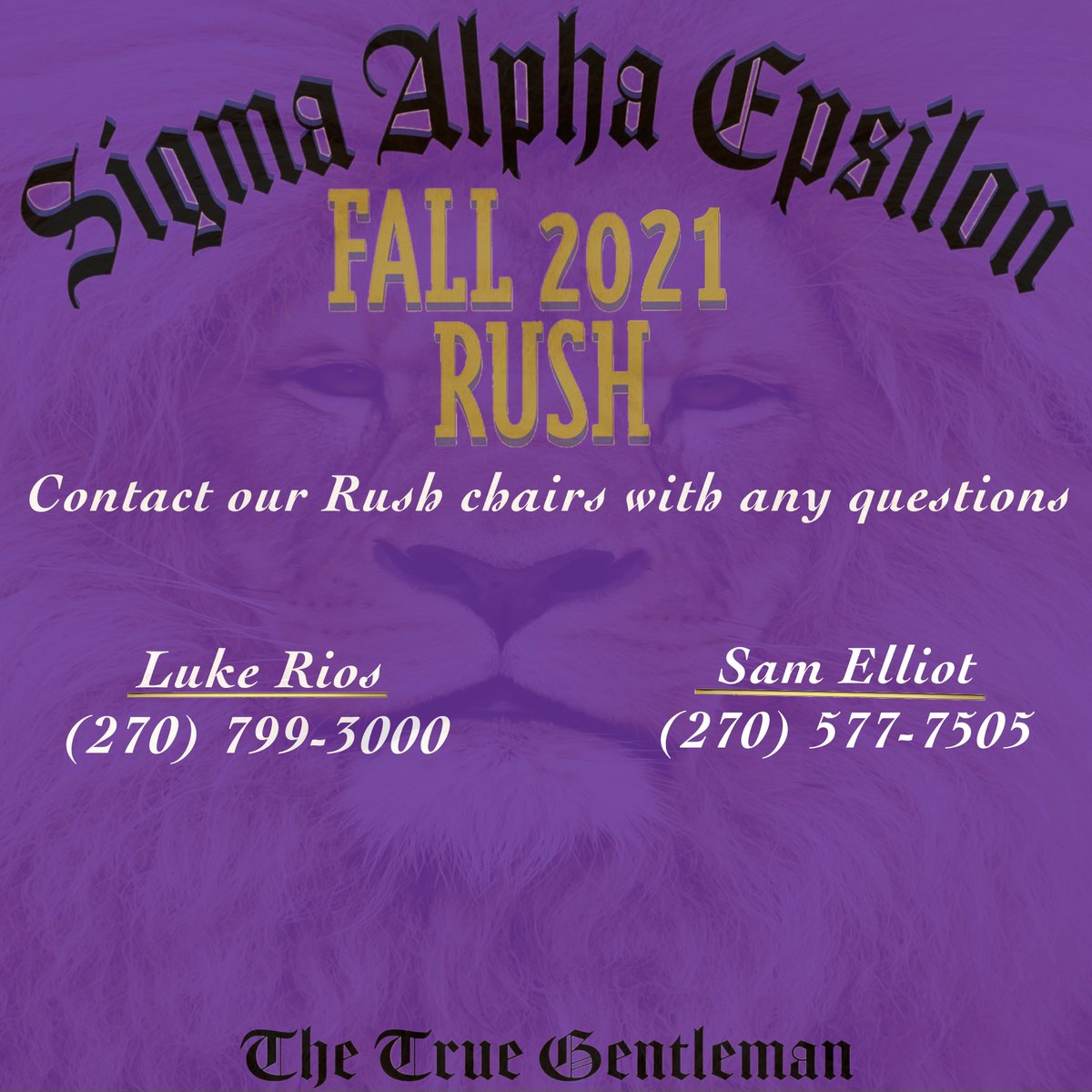 Fall ‘21 rush will be here before we know it! You can sign up using the link in our bio. Be sure to contact our rush chairs, or message us with any questions! #rushsae <a href="/WKUIFC/">WKU IFC</a> <a href="/WKUGreeks/">WKU Greeks</a>