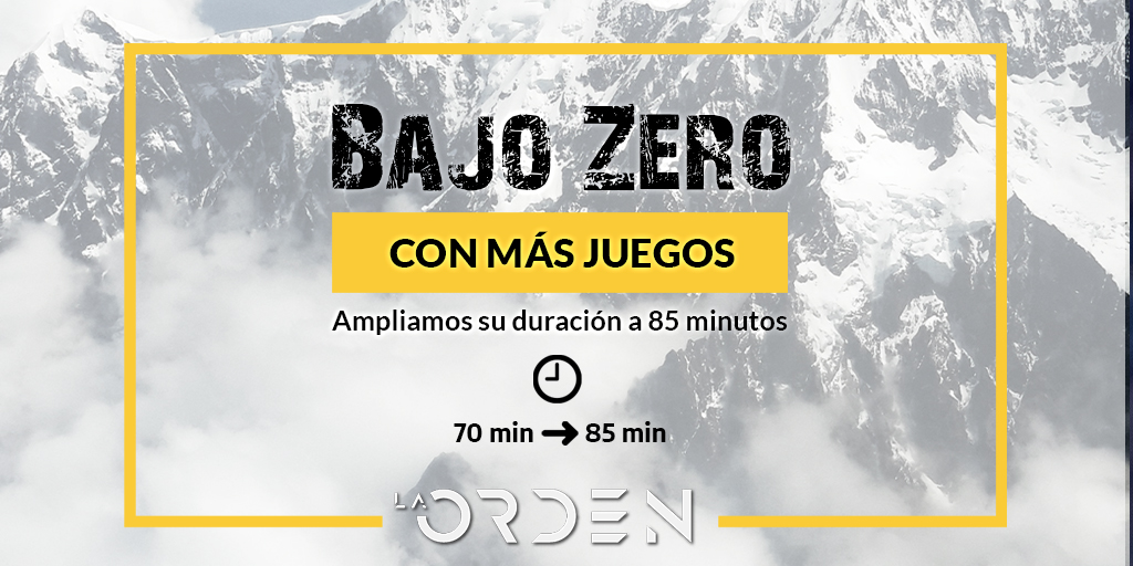 ❄️Aumentamos la cantidad de juegos de nuestro Desafío Yeti: Bajo Zero y con ello llevamos la sala de los 70 minutos a 85. ¿Queréis ser parte de los valientes que se adentran en el Himalaya para conocer la verdad sobre El Yeti?

Entra en laordenescape.com y reserva hoy mismo