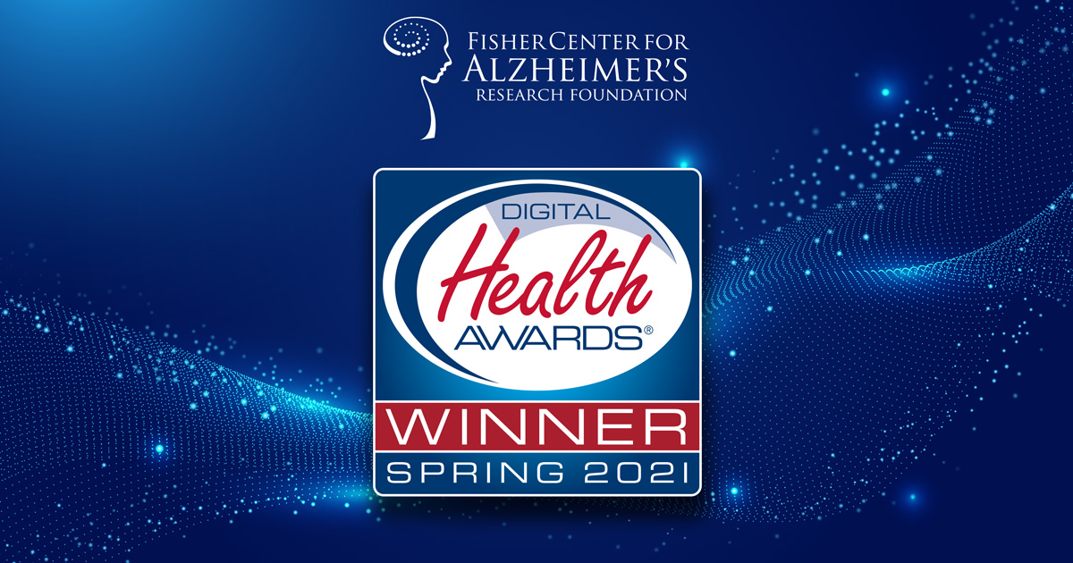 FisherCenter's tweet image. Wonderful news!🎉 The Fisher Center Foundation has once again earned the Spring 2021 #DigitalHealthAwards®, which honors the world’s best digital health resources. We&apos;re honored to be recognized among other great health websites. 
#Spring2021DHA #HealthAward #alzheimers #dementia
