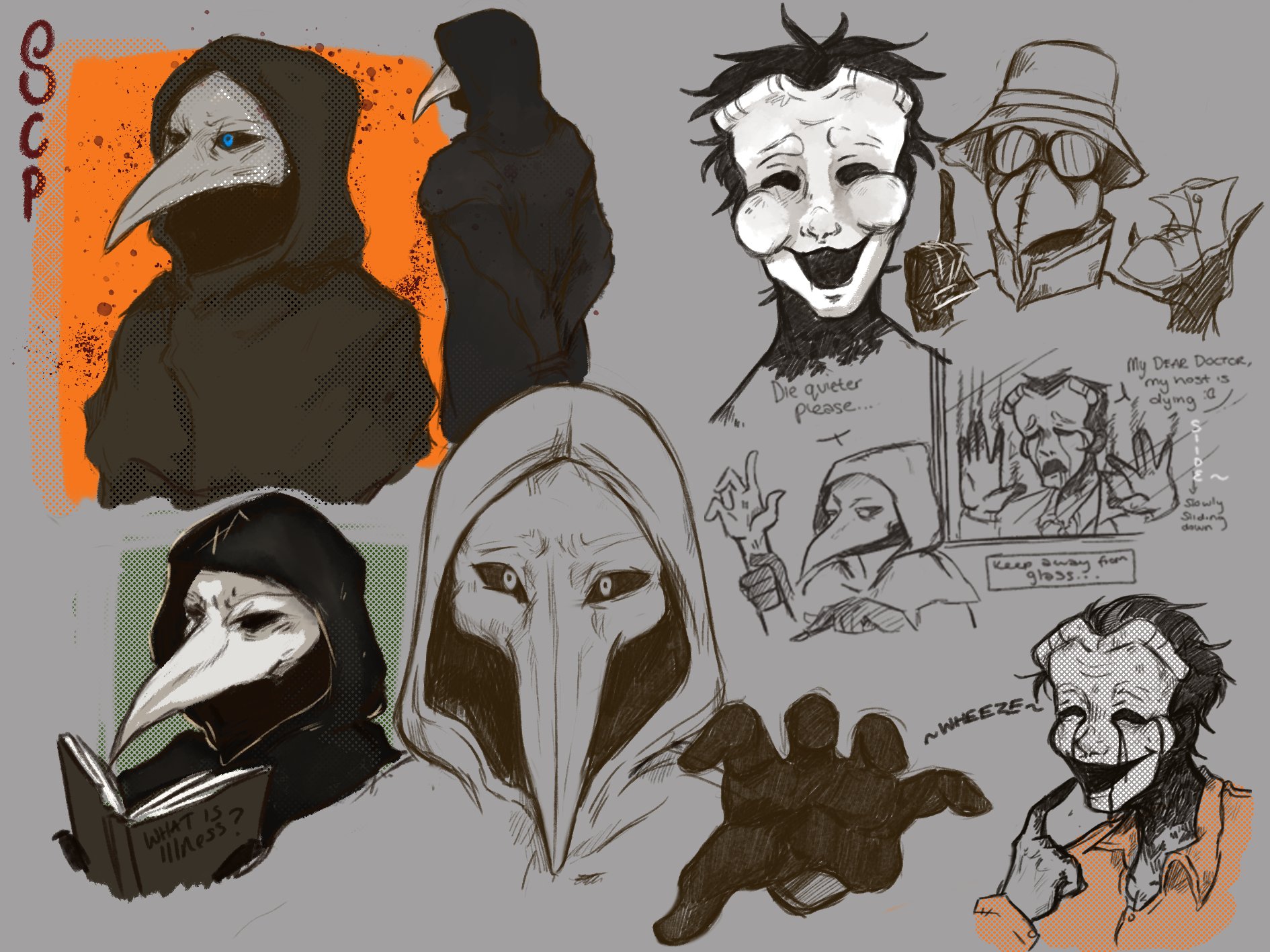 Hol on X: Some more 035 doodles with a little 049 (Tags: #scp