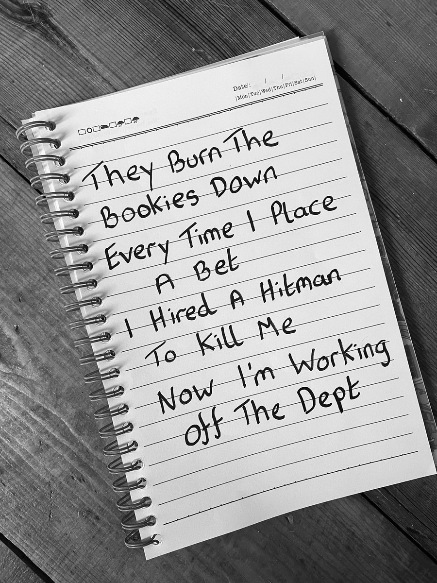 Decided to start tweeting again, not that anyone will give a shit (and rightly so) 
To get the ball rolling here’s a line or two from my upcoming single. Out Next Friday x