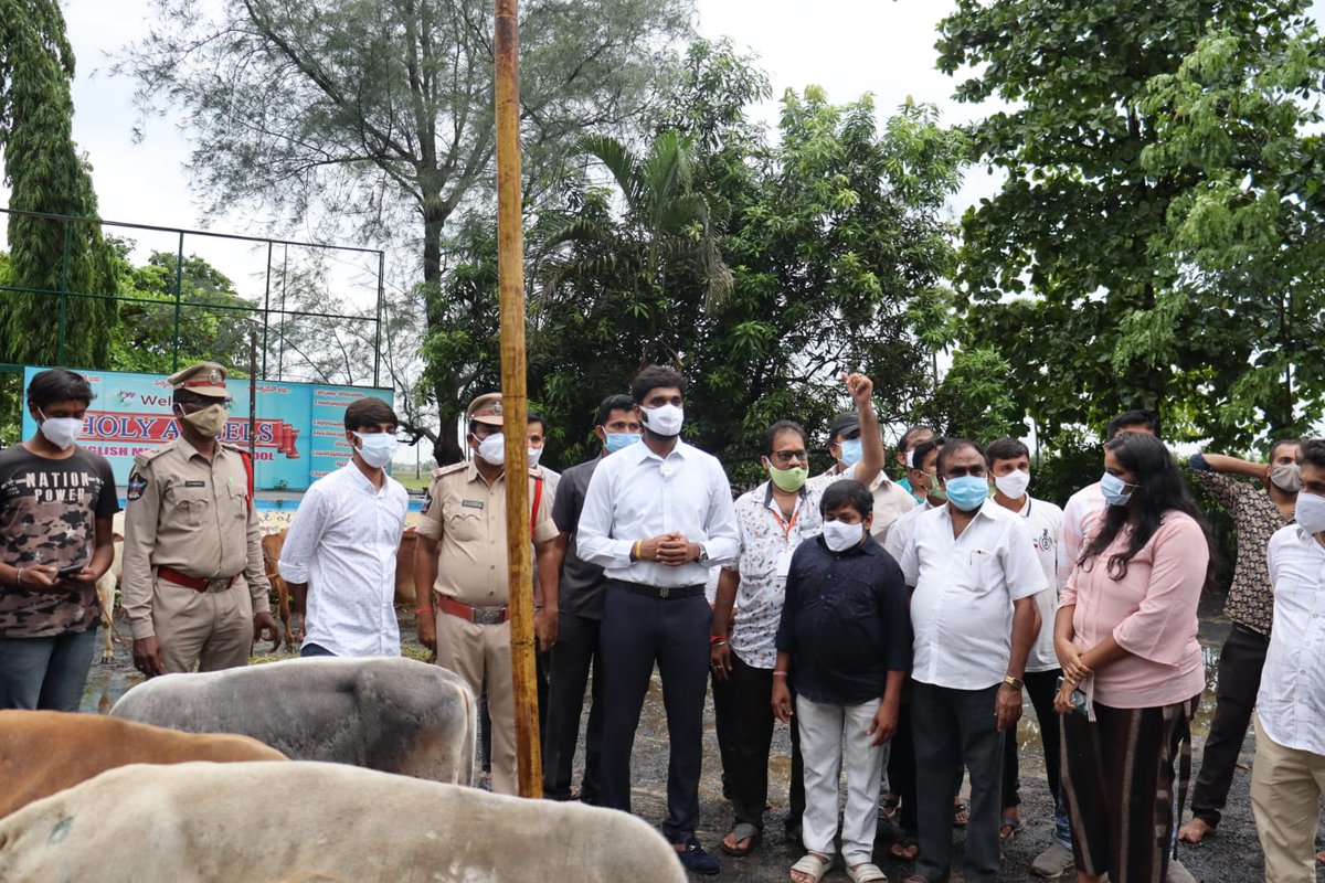 BharatRam_MP's tweet photo. అక్రమంగా తరలిపోతోన్న గోవులను స్థానిక కొవ్వూరు టౌన్ పోలీస్ స్టేషన్ వద్ద జైన్ సేవాసమితి వారికి గో సంరక్షణ నిమిత్తం అప్పగించాను. #superMB #coronavirus @ysjagan @AndhraPradeshCM https://t.co/jtfIyW2qi3