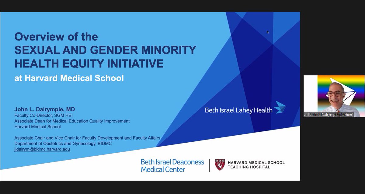Thanks to our own @JLDBoston, MD, for kicking off <a href="/BIDMChealth/">BIDMC</a>'s Pride Month lunch &amp; learn series this afternoon. It was great to hear about the health equity work underway at <a href="/harvardmed/">Harvard Medical School</a>!  #Pride