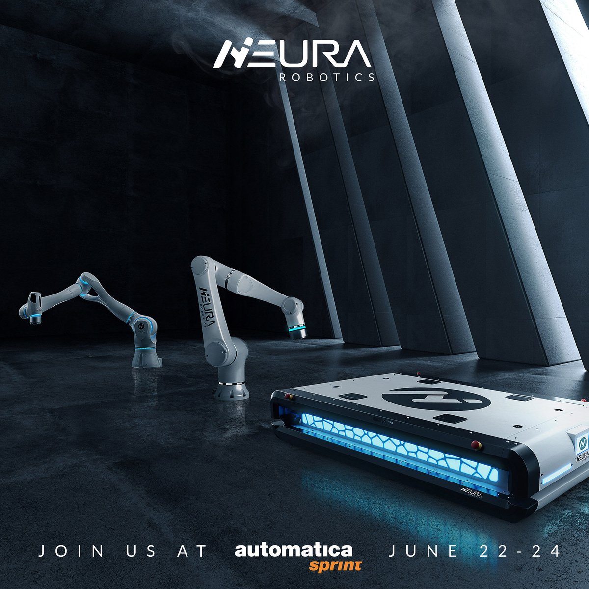 NEURARobotics's tweet photo. Do you want to get a free ticket and join us?

AUTOMATICA Sprint 2021 lies ahead of us.
22 - 24 June // Munich (virtual)

To receive your free visitor ticket to the fair and save 19 EUR 🦾👍 
Redeem this code:
NEURAsprint21 

Here:
https://t.co/JXM8kCNU2O

#automaticasprint https://t.co/od25NeCTuG