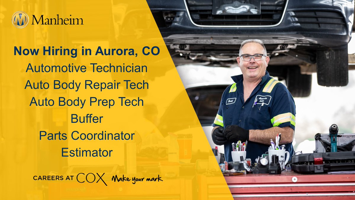 ManheimDenver's tweet image. We are hiring! Click below to apply today!
bit.ly/3vxRb3d