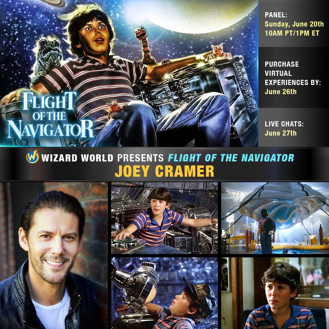 FANEXPOHQ's tweet photo. Join #JoeyCramer THIS SUN (June 20) 10A PT / 1P ET for the 6th event in the #SciFiFantasySignatureSeries
Participate in live chats & photo ops! Get recorded messages & autos w/ additional purchases!
๐๏ธhttps://t.co/CgLUBuTlWJ
#WizardWorldSignatureSeries #FlightoftheNavigator https://t.co/zNtOrk7wbe