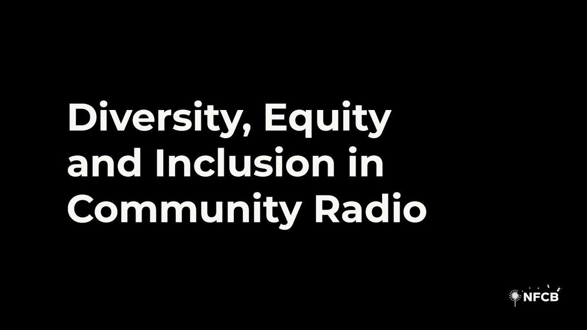 NFCB's tweet photo. Our latest video explores DEI and community radio. Why does it matter? https://t.co/ScZuQX2a8E #communityradio #communitymedia #lpfm #diversity #PublicAF https://t.co/vpSfM02JWM