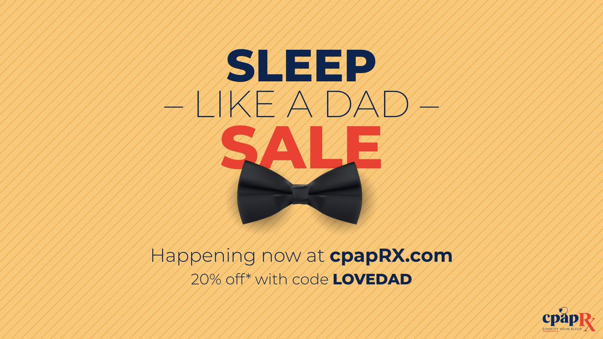 cpapRX's tweet image. #Dad deserves to sleep as hard as he works, as hard as he plays, and as hard as he tries to dance (sorry, Dad). 

Get him the goodies + gadgets he needs for 20% off — or better yet, a Gift Card so he can make the call himself. Shop the sale now: buff.ly/3gx2LHG

#cpapsale