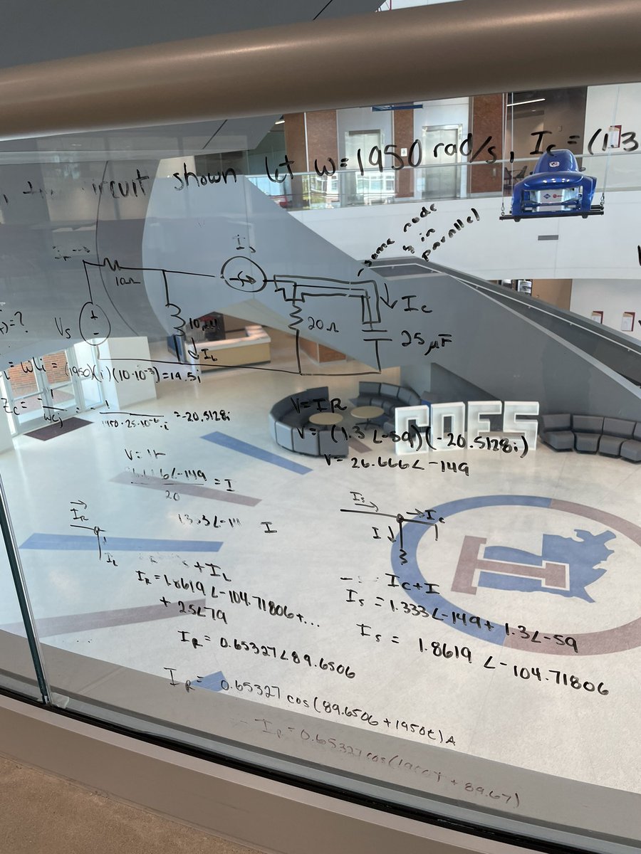 No white board? No problem. The glass partitions in the Integrated Engineering and Science Building are used for working through equations. Looks cool too!