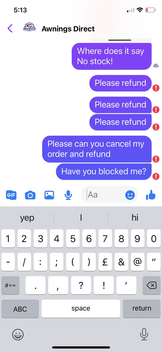 Rach3426's tweet photo. @AwningsDirect disgusting customer services!
Take your order and your money.
DO NOT BUY FROM THESE PEOPLE 
#awningsdirect https://t.co/asYOhevyeL