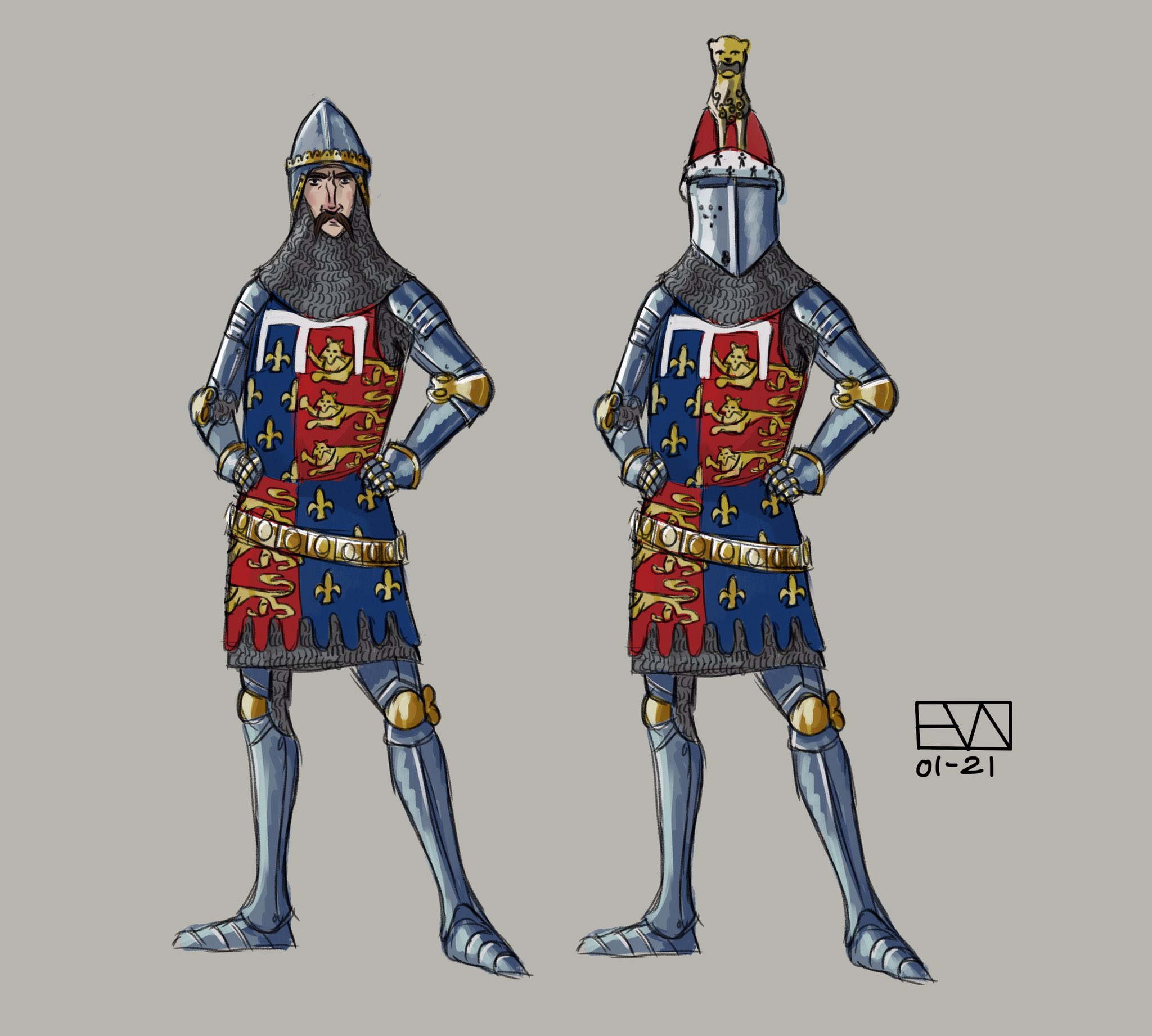 Witts (Comms Closed) on X: Another oldie, Edward the Black Prince. #art  #armor #History  / X