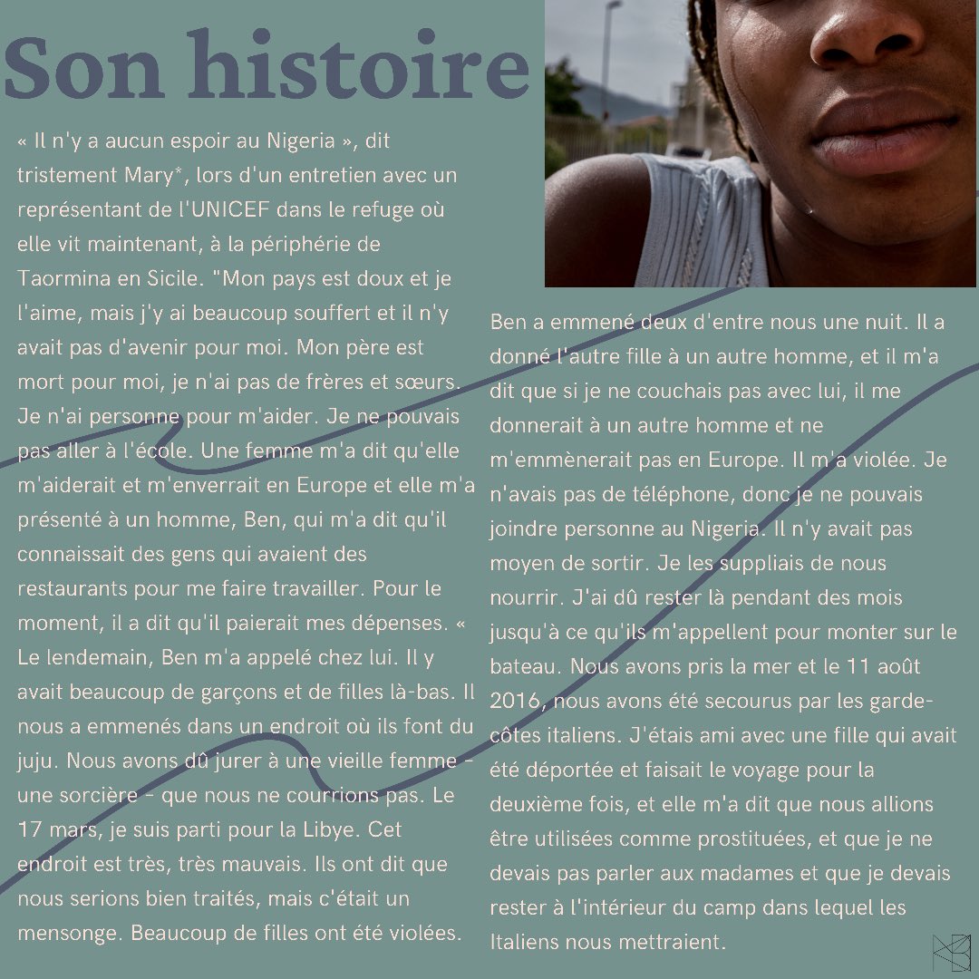 ongmbk's tweet photo. Le trafic des êtres humains est l'utilisation de la force, de la fraude ou de la coercition pour obtenir un certain type de travail ou de sexe. Il y a des millions de filles comme Mary* qui sont actuellement dans cette situation ! https://t.co/MzHZarrRQn