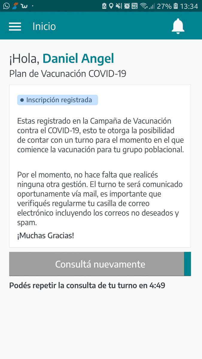 Denme un turno de un puta vez forros, me anote en diciembre cuando todos creian que la vacuna era veneno.