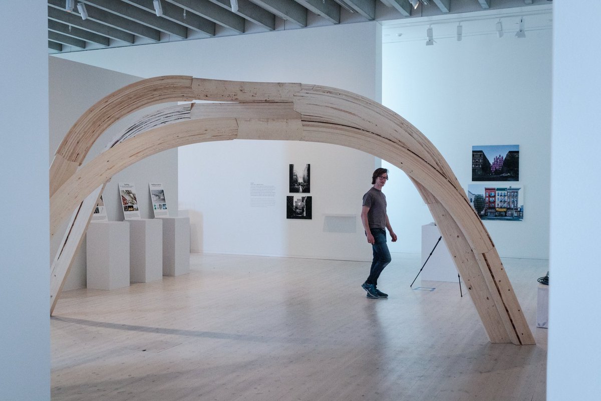 spilans's tweet image. The result of recent research at @CITAcph: Earlier this week we installed this in @bildmuseet  up in Umeå, Sweden for forthcoming the Architectures of Transition exhibition. RawLam develops methods of mapping material qualities against design performance demands.