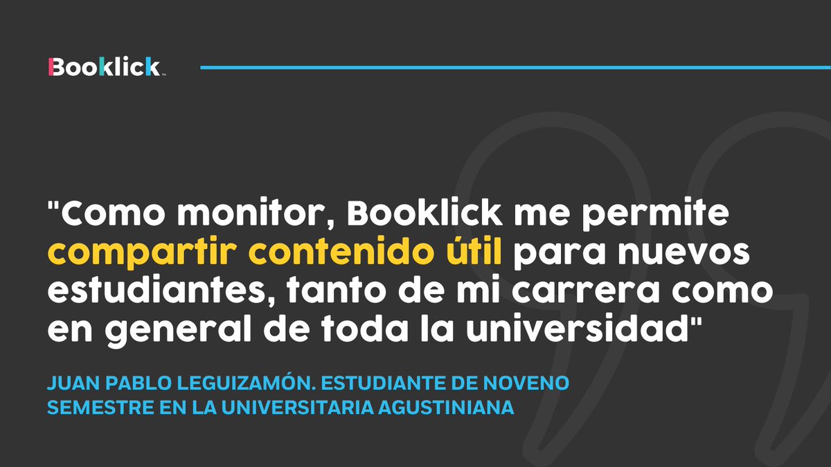 Conoce un testimonio de un estudiante de la <a href="/UniagustOficial/">Uniagustiniana</a> aquí 👉 booklick.co/entrevista-est…