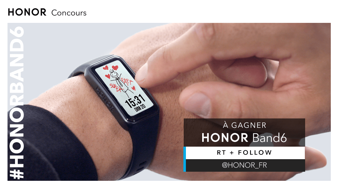 Honor_FR's tweet photo. Pour la fête des pères, nous mettons en jeu 
l’un de nos HONOR Band6 pour les papas actifs 💙⌚️ 
Pour participer, RT et follow @HONOR_FR, tirage le 30/06 ! https://t.co/2oQIAEZteG