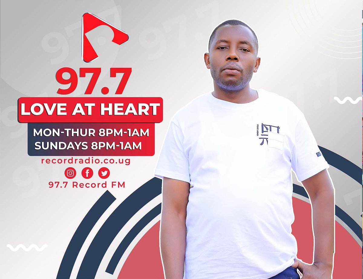 #NowOnAir: The #LoveAtHeart show ne Dr Umar Hussein  mu #MukwanoMuMpewo Saba akayimba koyagala nkakuwe! tuli fenna paka sawa 7 ez'ekiro!
Listen online: recordradio.co.ug