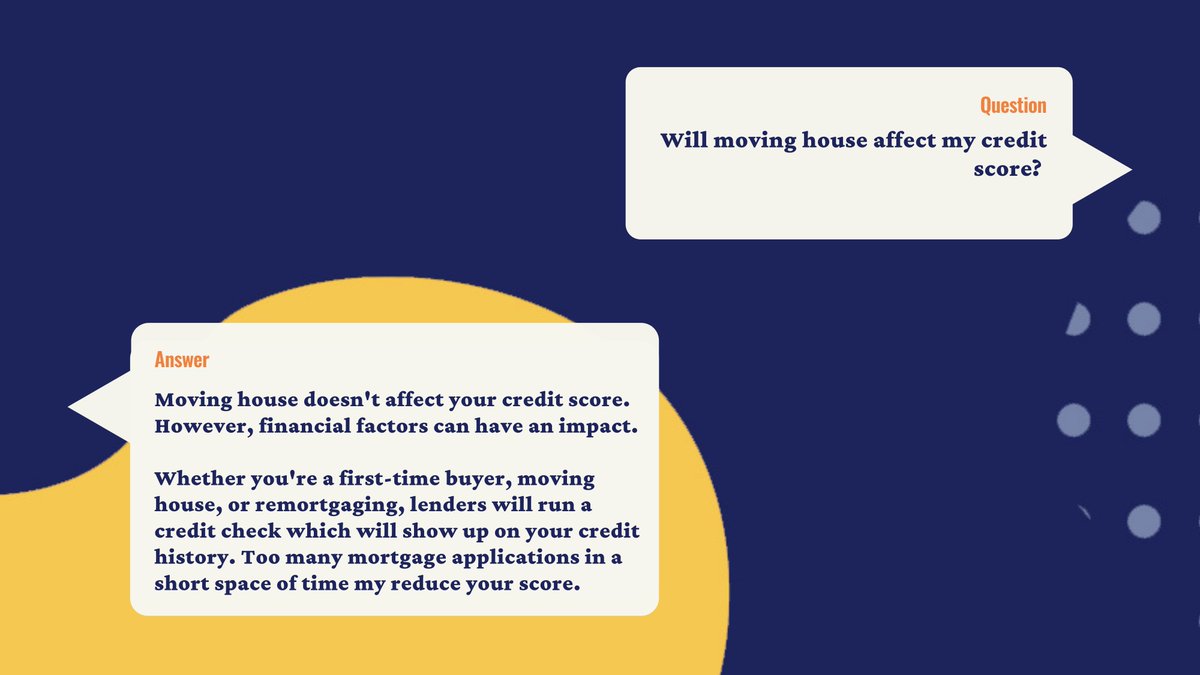 ChartwellMortg1's tweet photo. Time for a #MortgageFAQ! You asked & we answered...Will moving house affect my credit score? π‘ https://t.co/3BK7YGgxyj