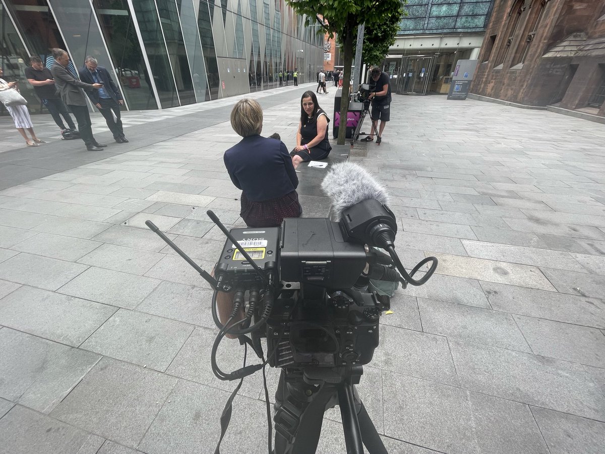 Breaking news with a Sony A7siii at the Manchester Arena inquiry with @JudithMoritz and @salliegeorge.