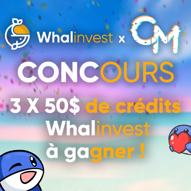 Crazy contest !

3 x $50 Whalinvest credits, all you have to do is:
🐳Follow @CryptoMatrix2 
🐳Follow <a href="/getwhalinvest/">Whalinvest FR 🇫🇷</a> 
🐳Retweet the post

Drawing Thursday 6/24 at 9pm.
