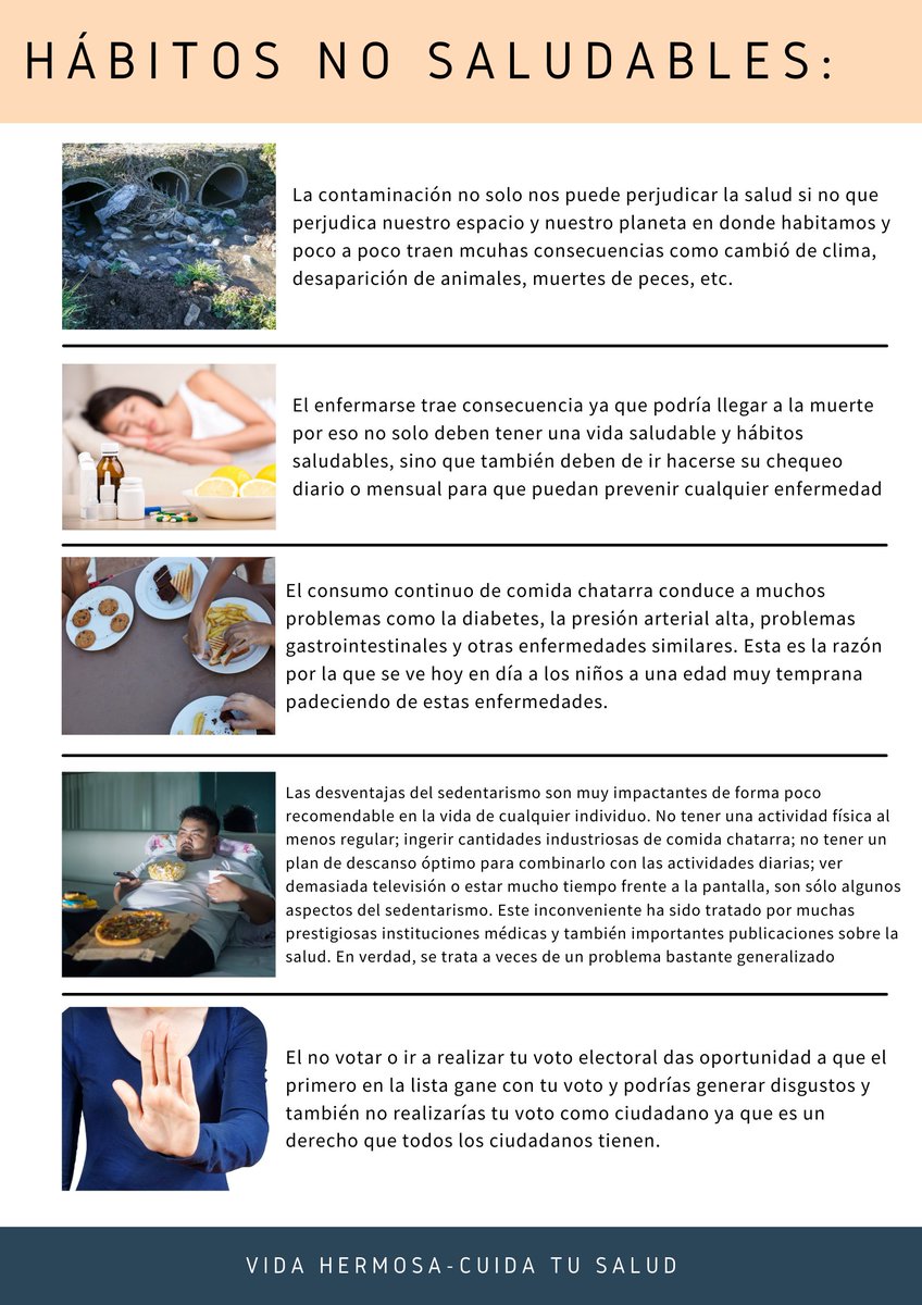HermosaLife's tweet photo. Porque creen ustedes que los hábitos no saludables afecta en nuestra salud ..... dejen sus opiniones en los comentario 🤔🤔🤔 , los estaremos leyendo. (3/3) https://t.co/kqWxJwhatG
