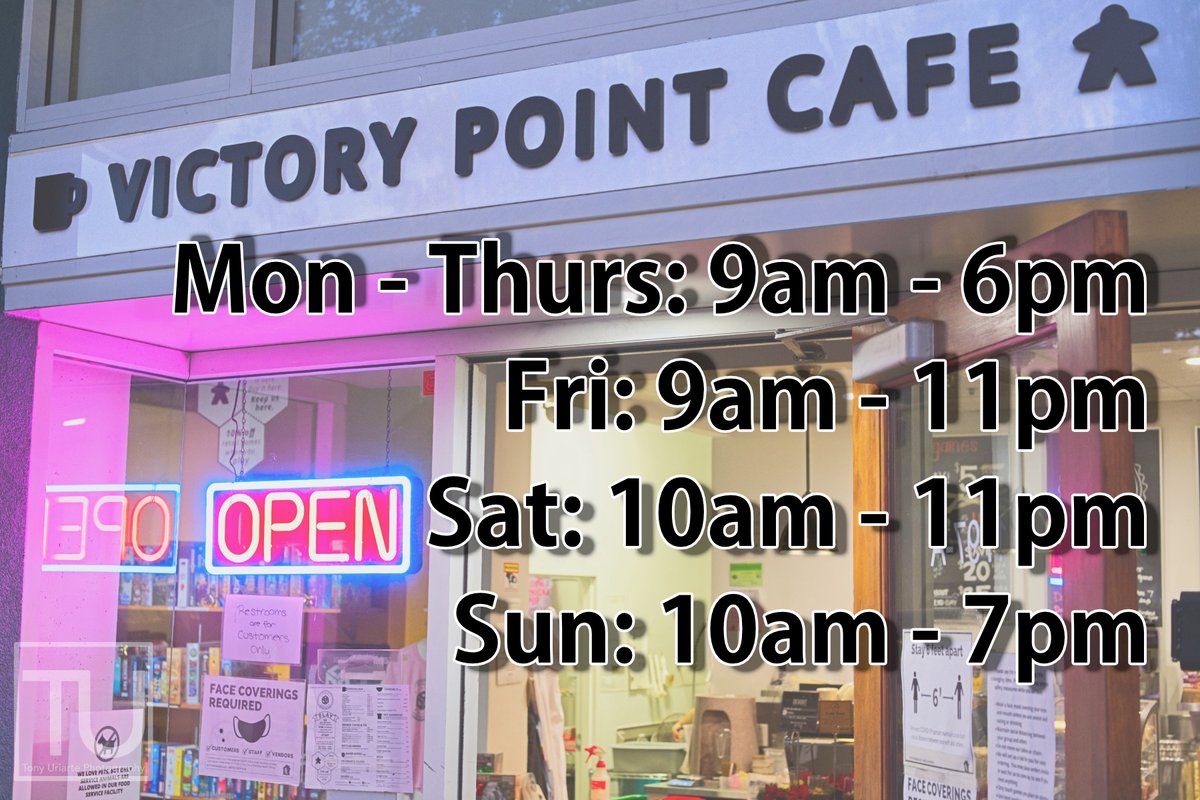 We are now open until 11pm Friday and Saturday!  Will continue to expand hours and restart weekly events in the next few weeks.  What better way to enjoy these cool summer nights than with a board game and a beer?