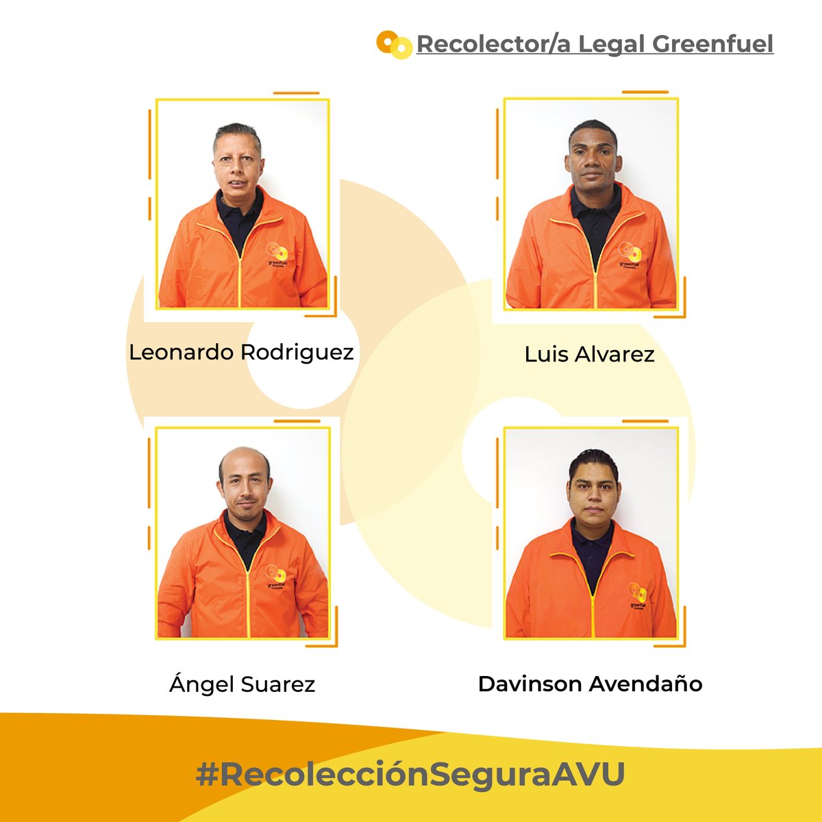 Greenfuel_Col's tweet photo. Al momento de programar  la recolección del #AVU @Greenfuel_Col , valida los nombres de los funcionarios autorizados para realizar la recolección en tu zona.
📍Solicita la identificación (CARNÉ EMPRESARIAL) del funcionario de encargado de realizar la recolección del AVU https://t.co/IBEtRYQQ83