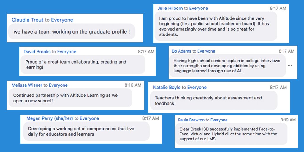 LCCollaborative's tweet photo. These are just a few of the celebrations from the year our amazing partners are sharing at our 2021 #AltitudeLearning #LCPartnerForum! https://t.co/yUWTLXCKQ6