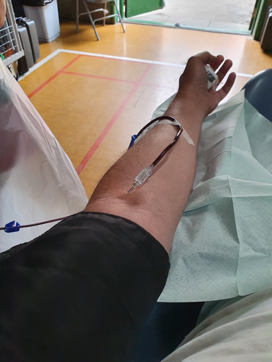 GutoGwilym's tweet photo. Finally! O'r diwedd!

So happy to finally being allowed to give blood after the change in the risk assessment on Monday!

Diolch @GwaedCymru for quite the enjoyable experience with some really lovely staff! https://t.co/qXWTHmnepS