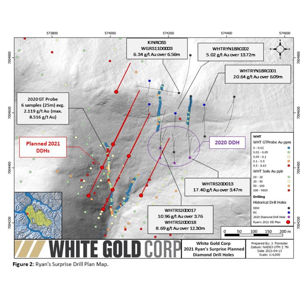White Gold Corp. Commences #diamonddrilling at the Ryan’s Surprise and Ulli’s Ridge Targets on its Flagship White #Gold Property, #Yukon, Canada: bit.ly/3gJQqP0

$WGO.V $WHGOF #29W $XAU $XAG #discovery #preciousmetals #klondikegoldrush