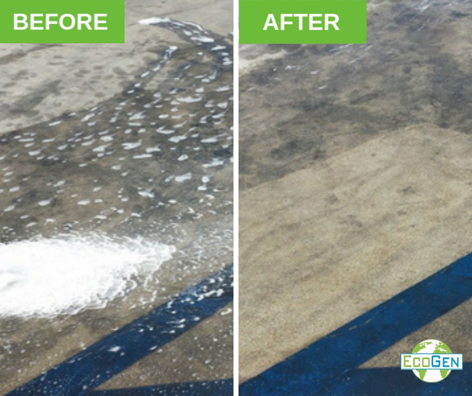 EcoGenCleaners's tweet image. Concrete stains?  Try EcoGen pressure washing solution to help lift oil and dirt.  #PressureWashing #EcoGenClean #EcoFriendly