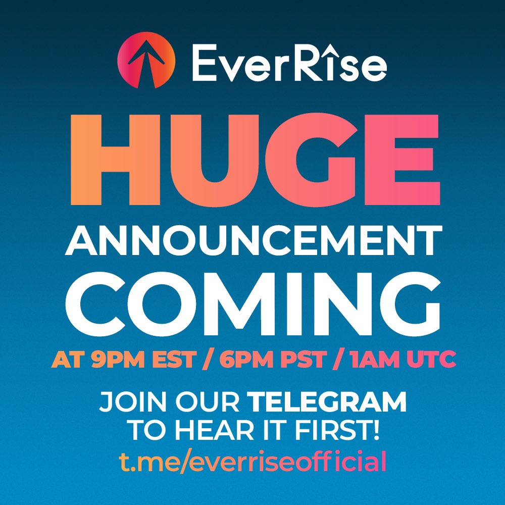 EverRise's tweet photo. HUGE ANNOUNCEMENT TONIGHT!

https://t.co/DaNY2H78iE https://t.co/YDH1eKDetc