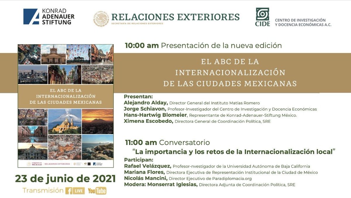 DGPolitico_SRE's tweet photo. Te invitamos a la presentación ABC que se llevará a cabo el próximo 23 de junio a través de FB Live y el Canal de You Tube de la #SRE https://t.co/HqXzNwKMkE